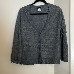 J. Crew Merino Wool Linen V-Nexk Cardigan Size XS